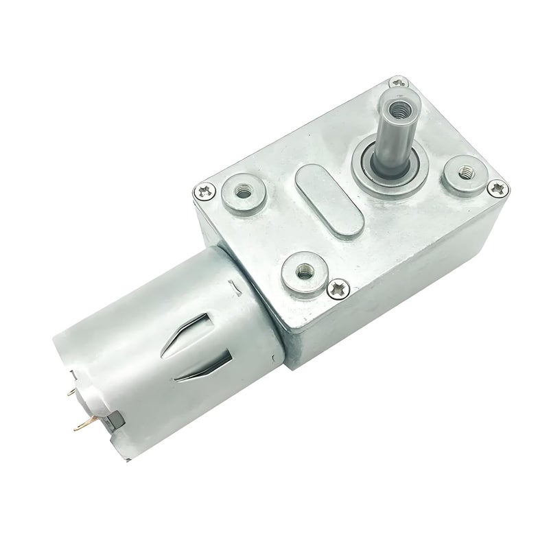 24 فولت تيار مستمر 40 دورة في الدقيقة محرك دودة عزم دوران عالي تروس معدنية عكسية ذاتية القفل للأتمتة - Image 2