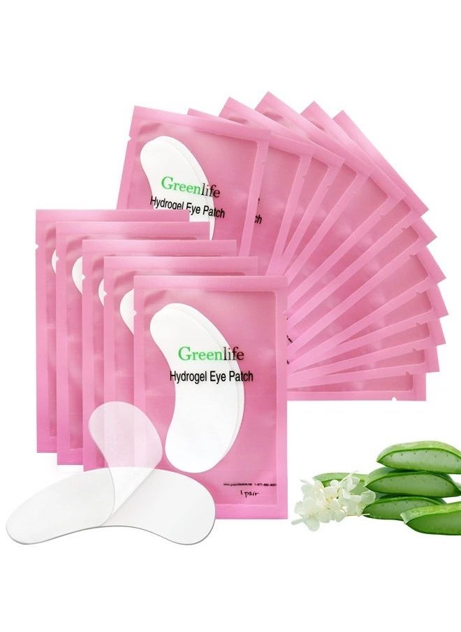 GreenLife 100 pairs 100% Naturel Eyelash Extension Under Eye Gel Pads patches kit Collagen with Aloe Vera Hydrogel Eye Patches set for Eyelash Extension Supplies Tools - 100 Pairs With Box  - Image 5