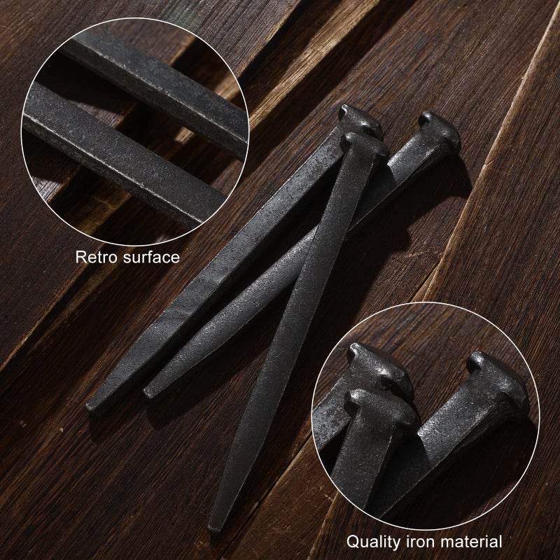 Sosation 6 Pcs Crucifix Iron Nails Passion of Jesus Christ Crucifixion Nails Metal Steel Replica Crucifixion Tack Roman Flat Head Tack for Church Christian Home Christmas Easter (6 Inch) - Image 3
