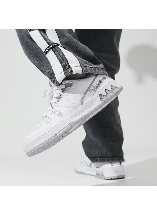 Violentbear Men's Spring/summer New Style Board Shoes Men's Casual Shoes Breathable Cowhide Height Increasing Trendy Shoes Couple Women's Shoes All-match Men's Shoes - Image 2
