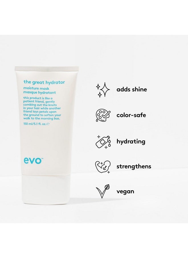 EVO EVO The Great Hydrator Moisture Hair Mask - Moisturise, Add Softness & Shine, Nourishing & Hydrating Treatment for Dry Hair - 150ml / 5.1fl.oz  - Image 2