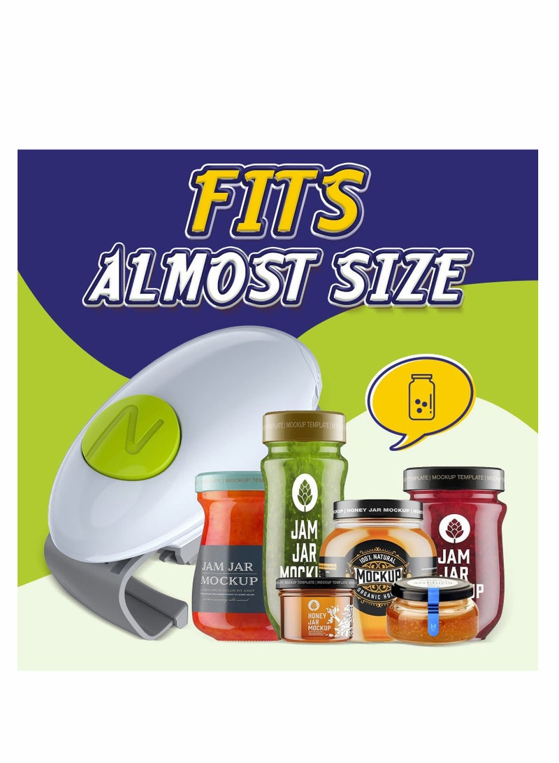 SYOSI فتاحة برطمان كهربائية، فتاحة برطمان أوتوماتيكية، فتاحة زجاجات، فتاحة برطمان كهربائية لكبار السن الذين يعانون من التهاب المفاصل - Image 2