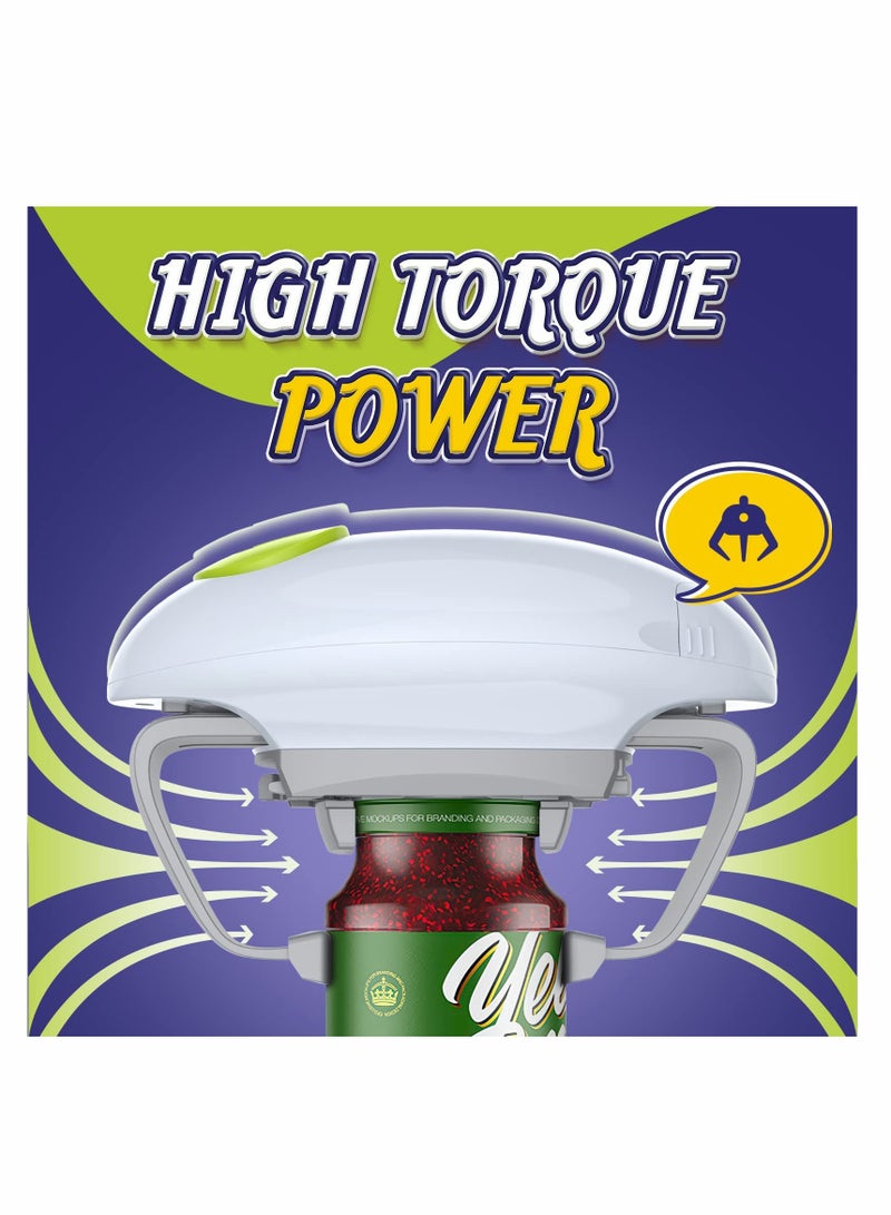 SYOSI فتاحة برطمان كهربائية، فتاحة برطمان أوتوماتيكية، فتاحة زجاجات، فتاحة برطمان كهربائية لكبار السن الذين يعانون من التهاب المفاصل - Image 3