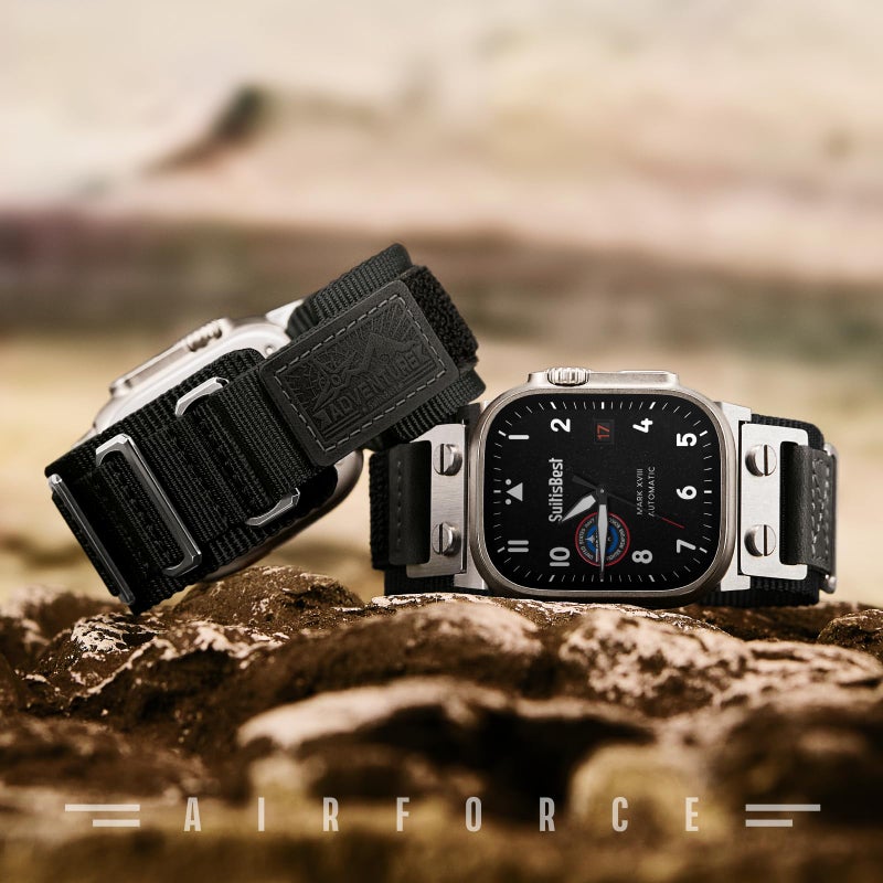 Suitisbest أشرطة Suitisbest المتينة متوافقة مع ساعة آبل ألترا 49mm 46mm 45mm 44mm 42mm، حزام معدني رياضي من النايلون العسكري 3 حلقات متين لسلسلة iWatch 11 10 9 8 7 6 5 4 3، SE 3 2 1، ألترا 3 2 1 - Image 4