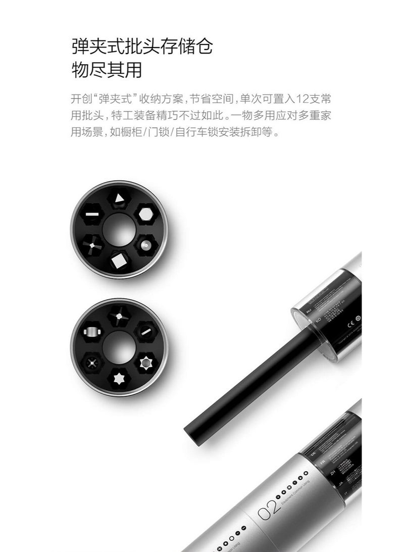 Wowstick Electric Screwdriver Set with Dual Power Mode – Aluminum Alloy Body, 36 S2 Steel Bits, 0.9N·m Electric Torque, 3N·m Manual Torque, 200r/min Speed, Built-in 1300mAh Battery – Ideal for Home Repair & Assembly  - Image 3