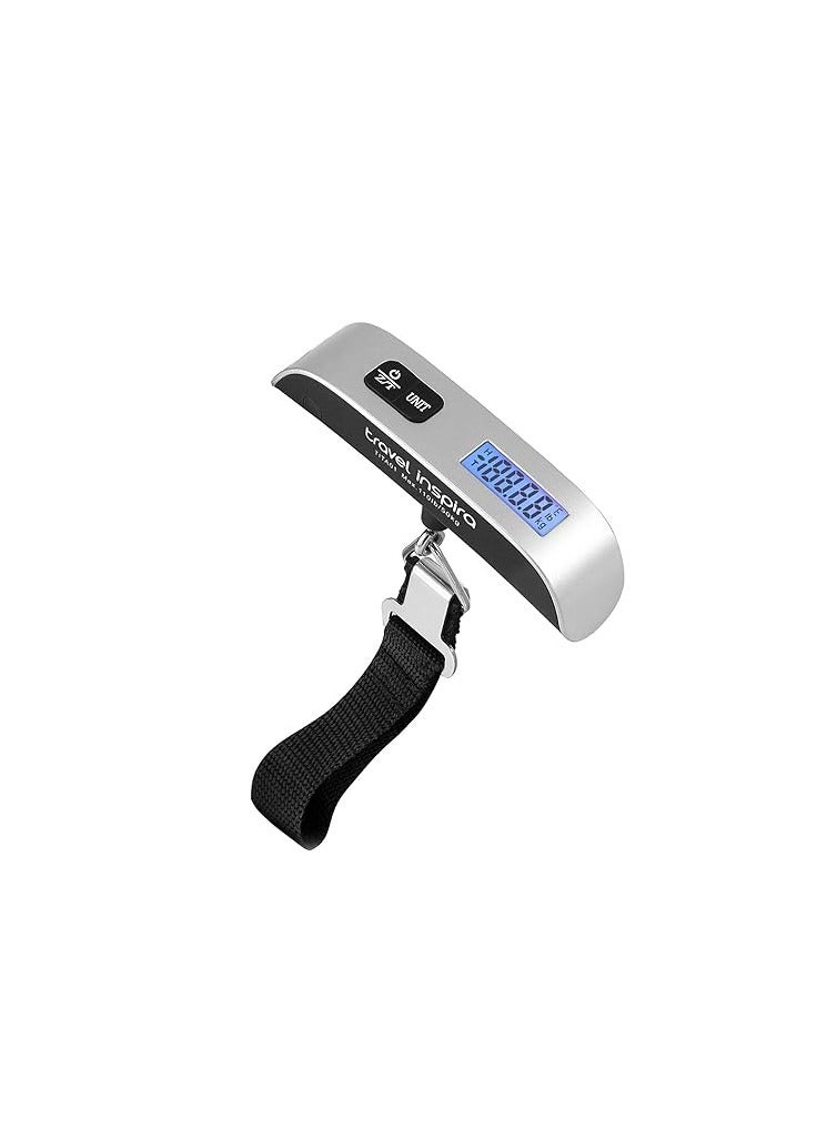 Portable Digital Luggage Scale with LCD Display Black/Silver - Image 1