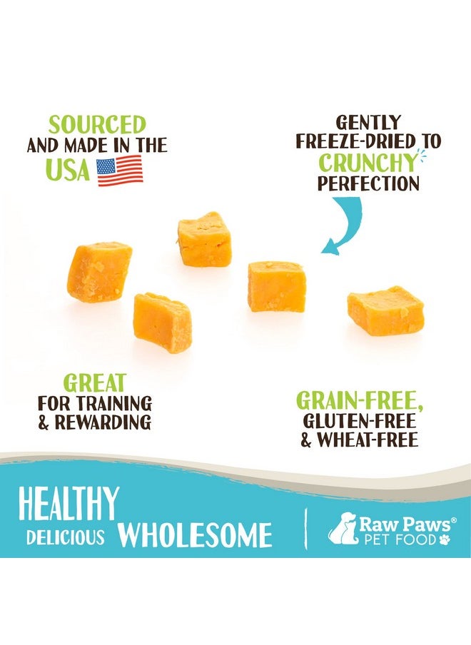 Raw Paws - Freeze Dried Cheddar Cheese Treats For Dogs, 3Oz  Crunchy Dog Cheese Puffs Made In Usa, Natural Dried Cheese For Dogs  100% Real Wisconsin Cheddar Cheese Bites For Dogs  Dog Cheese Treats - Image 1