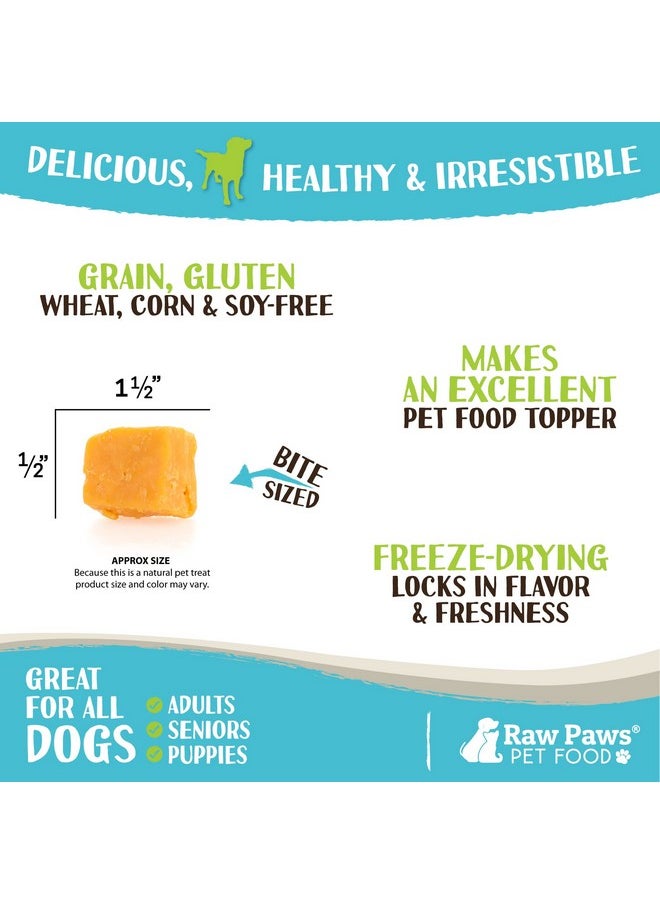 Raw Paws - Freeze Dried Cheddar Cheese Treats For Dogs, 3Oz  Crunchy Dog Cheese Puffs Made In Usa, Natural Dried Cheese For Dogs  100% Real Wisconsin Cheddar Cheese Bites For Dogs  Dog Cheese Treats - Image 1