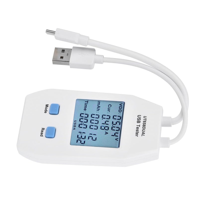 UT658 Dual USB Tester Monitor Voltage Current Energy Digital Power Capacity Meter - Image 5