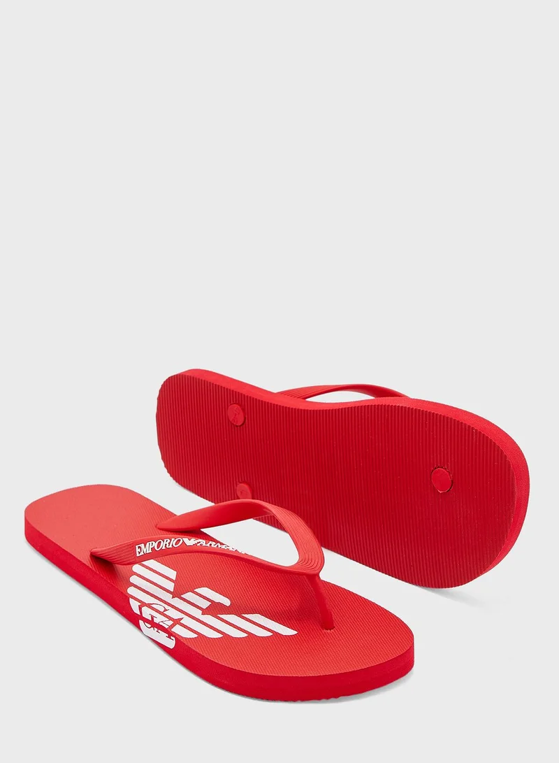 EMPORIO ARMANI Logo Flip Flops