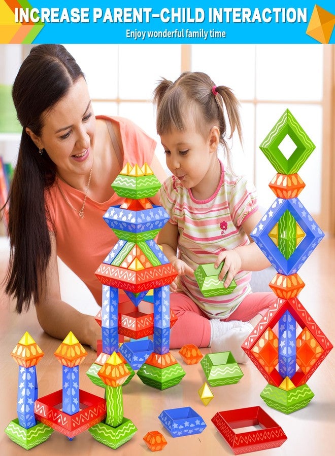 Doloowee Stacking Toys Building Blocks for Toddler,60 PCS Montessori Toys Blocks Preschool Learning Activities Stem for Boys Girls Gifts Christmas Stocking Stuffers - Image 4