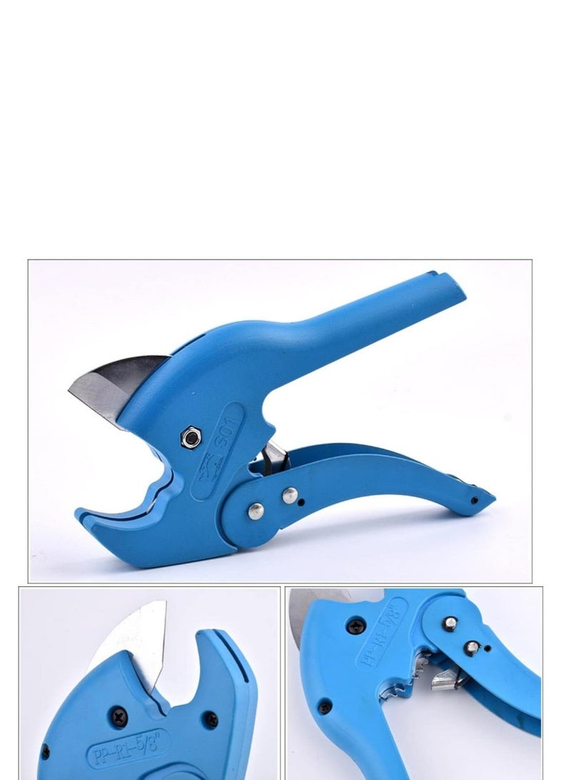 ABBASALI 42mm Pipe Cutter, High Performance Teflon blade Made Ratchet-type Pipe Cutter One-hand Fast Pipe Cutting Tool for PVC PPR PE PEX Pipe and Other Plastic Pipe With Glove & Goggle - Image 2