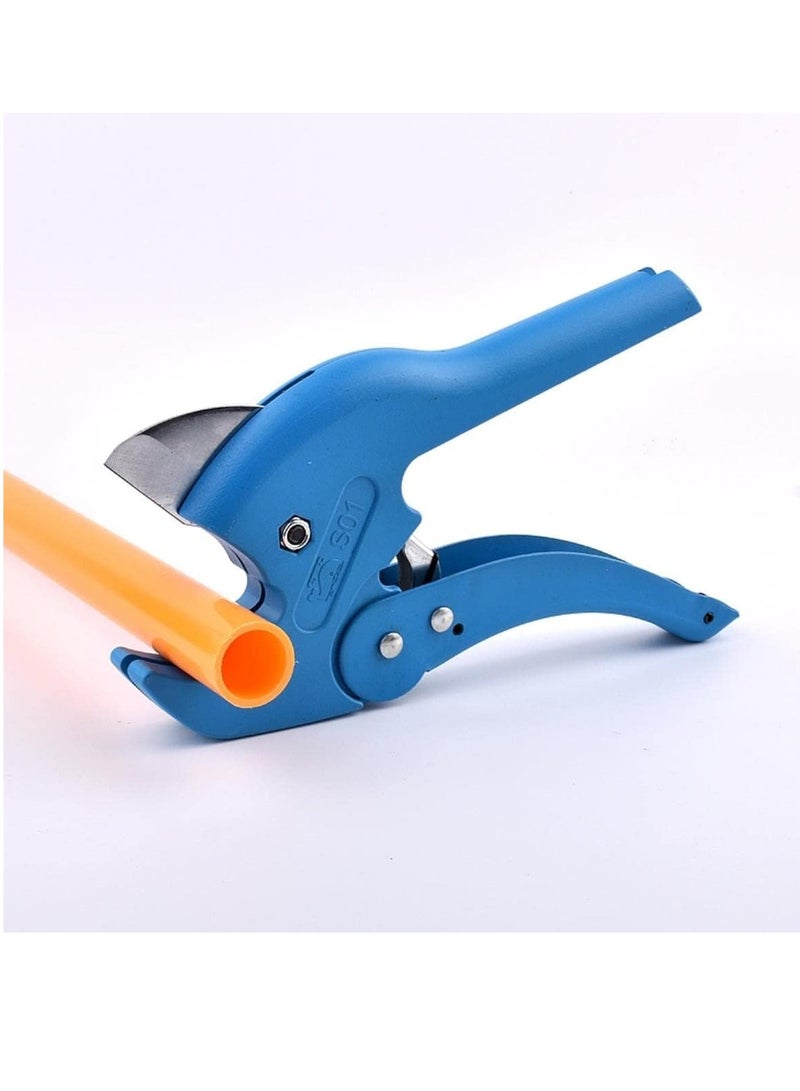 ABBASALI 42mm Pipe Cutter, High Performance Teflon blade Made Ratchet-type Pipe Cutter One-hand Fast Pipe Cutting Tool for PVC PPR PE PEX Pipe and Other Plastic Pipe With Glove & Goggle - Image 3