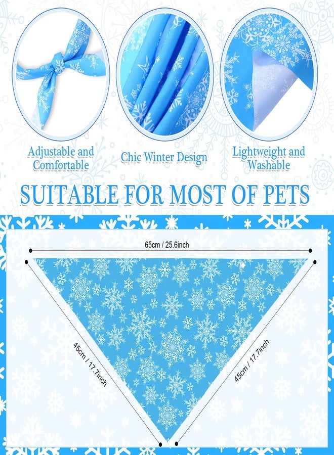 ويووداي مجموعة ويووداي من 50 قطعة من أوشحة الشتاء للكلاب والقطط، أوشحة مثلثة ناعمة مزينة برسومات ندفة الثلج، وشاح قابل للتعديل للحيوانات الأليفة الصغيرة والمتوسطة والكبيرة، زي شتوي (25.6 × 17.7 × 17.7 بوصة). - Image 3