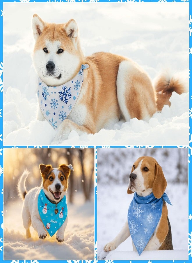 ويووداي مجموعة ويووداي من 50 قطعة من أوشحة الشتاء للكلاب والقطط، أوشحة مثلثة ناعمة مزينة برسومات ندفة الثلج، وشاح قابل للتعديل للحيوانات الأليفة الصغيرة والمتوسطة والكبيرة، زي شتوي (25.6 × 17.7 × 17.7 بوصة). - Image 4