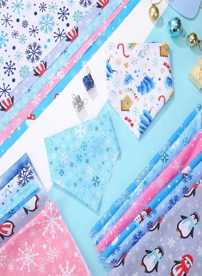 ويووداي مجموعة ويووداي من 50 قطعة من أوشحة الشتاء للكلاب والقطط، أوشحة مثلثة ناعمة مزينة برسومات ندفة الثلج، وشاح قابل للتعديل للحيوانات الأليفة الصغيرة والمتوسطة والكبيرة، زي شتوي (25.6 × 17.7 × 17.7 بوصة). - Image 5