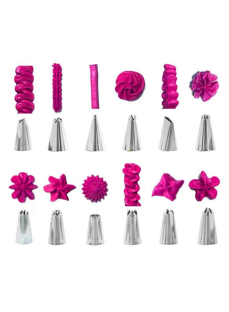 أدوات تزيين الكعكة عدة القرص الدوار الحلويات فوهة كريم كيس الحلوى الجليد الأنابيب فوهة نصائح أدوات الخبز - Image 3