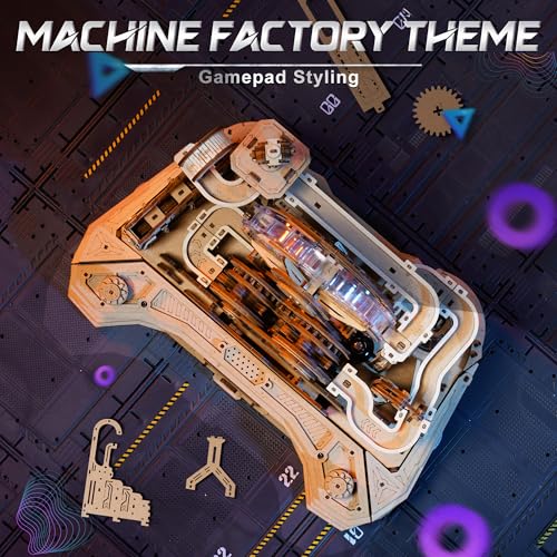 ROKR 3D Wooden Puzzles for Adults Miniature Marble Run Building ToysDIY Pinball Machine Model KitsGear Ball Challenge EGC01 - Image 5