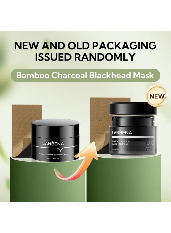 لان بينا قناع إزالة الرؤوس السوداء بالفحم الخيزراني المُحسّن 2.0 من LANBENA، 60 شريطًا للأنف، قناع قابل للتقشير، منظف للمسام والرؤوس البيضاء، منظف للأنف بنكهة الفراولة، تنظيف عميق لجميع أنواع البشرة، 30 جم/1.05 أونصة - Image 2