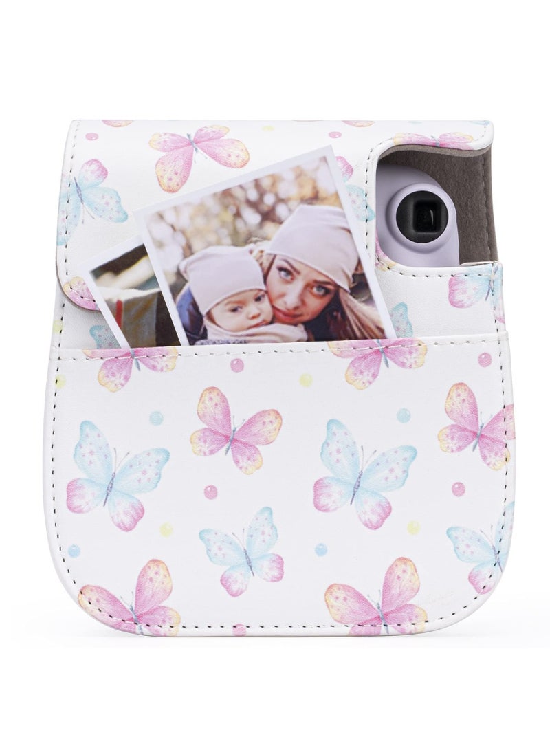 SYOSI Case for Fujifilm Instax Mini 11/9 / 8 Instant Film Cameras with Accessory Pocket and Detachable/Adjustable Shoulder Strap (Butterfly) - Image 5