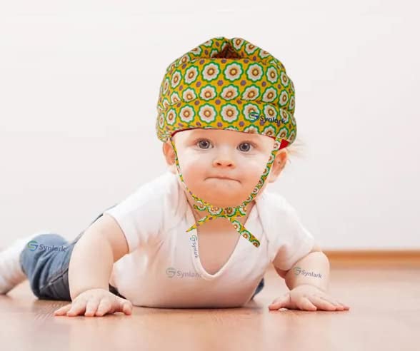 Synlark Baby Safety Helmet, Head Guard & Baby Head Protector for Walking & Crawling for Infants,Kids & Toddlers (Dot-Yellow) - Image 1