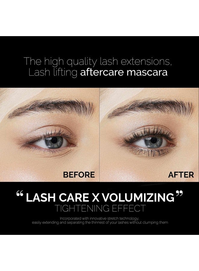 DLUX PROFESSIONAL Black Essential & Volume Up Eyelash Extension Mascara Waterproof Oil Free 3D Fiber Formula Smudge Proof Cruelty Free Lash Mascara 0.27 Fl.Oz - Image 4