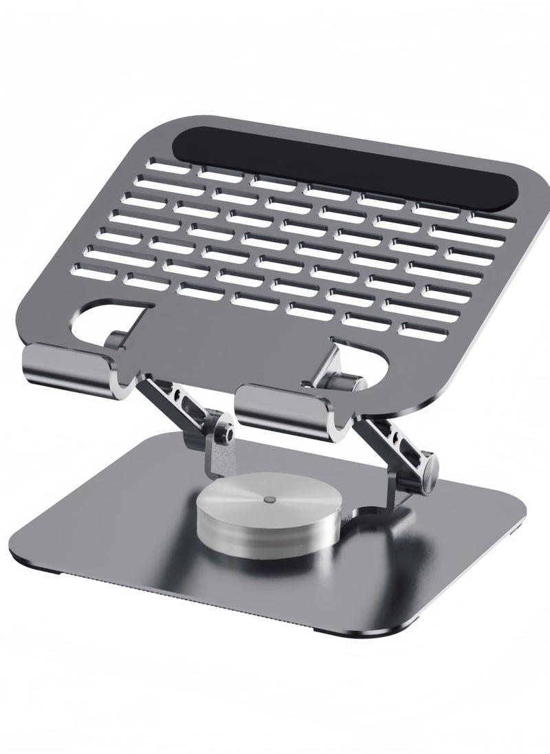 Generic 360° Rotating Base Aluminum Dual Rod Support Adjustable Home Office Accessories Compatible for iPad Pro 13 12 11 Air Mini 5 4 3 Phone E-Reader  - Image 1