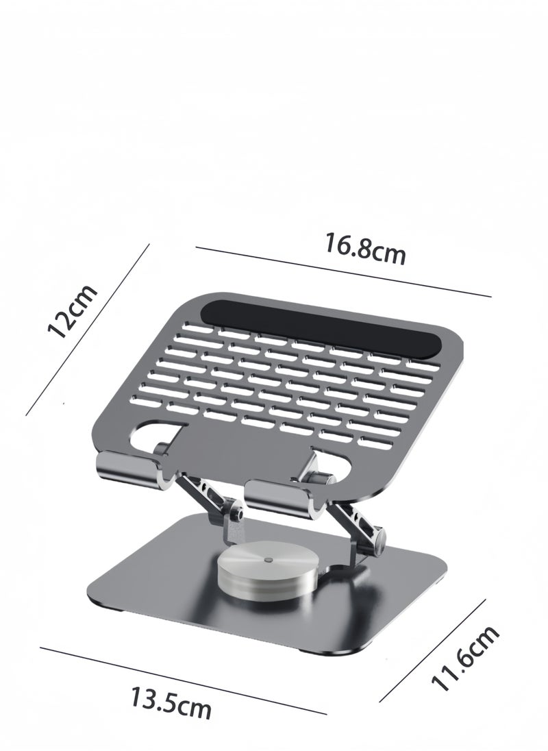 Generic 360° Rotating Base Aluminum Dual Rod Support Adjustable Home Office Accessories Compatible for iPad Pro 13 12 11 Air Mini 5 4 3 Phone E-Reader  - Image 5