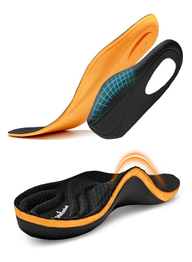 OrthoComfoot Orthotic Inserts for Women Men, High Arch and Plantar Fasciitis Insoles, Premium Flat Foot 240LBS+ Heavy-Duty Comfort Work Boot Cloud Insoles for Foot & Knee Pain,Size 9 Women / 7 Men - Image 1
