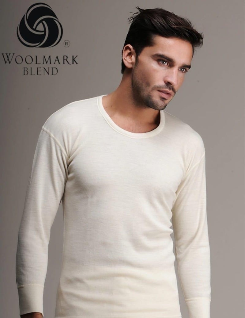Hasyün 102 Men's Wool Long Sleeve Undershirt 2 Pieces 