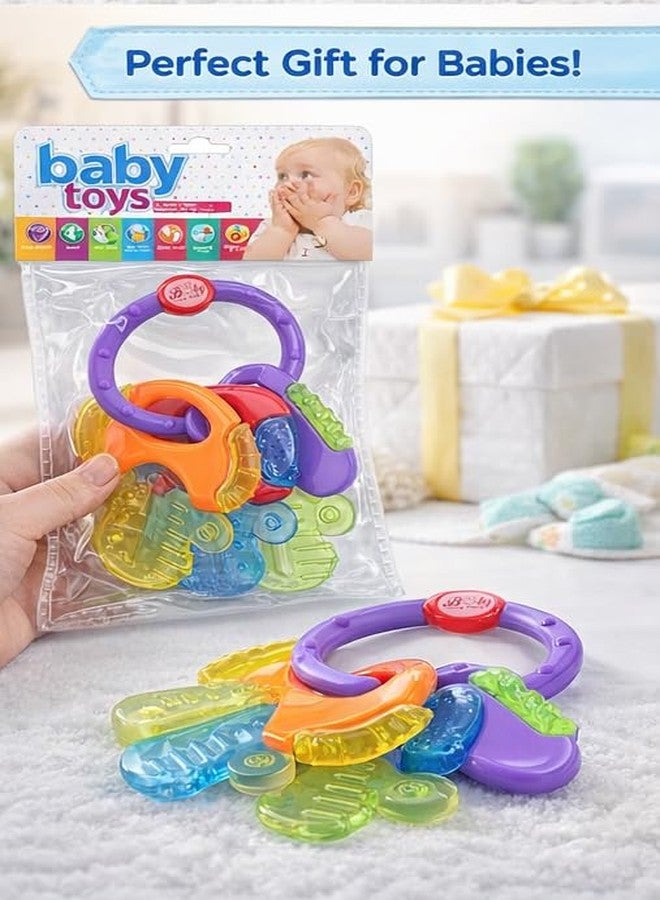 kddigz Baby Toy – 2 in 1 Teether for Infants | Silicone & Neem Wood Teether | BPA Free, Soft, Safe & Non-Toxic Chewing Toy for Babies | Natural Soothing Relief Pack of 1 (Key Teether) - Image 2