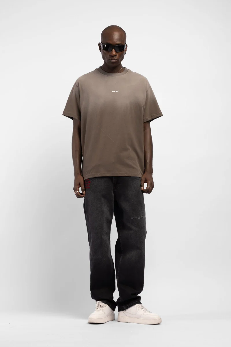 Catch Gradient Wash Logo Printed T-Shirt