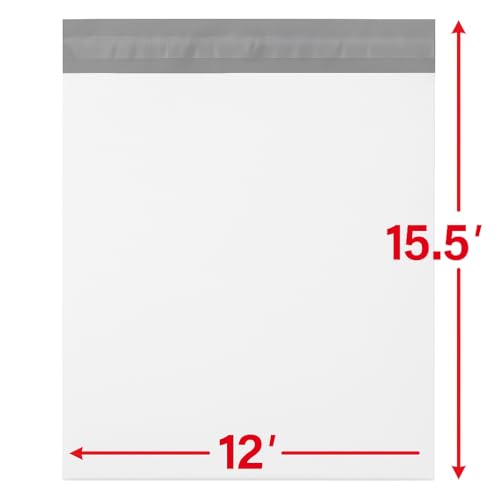 MR.OSLO Poly Mailers 12x15.5 (500 Pack) – 12x15 Polymailers Shipping Bags, Self-Sealing Mailing Envelopes – 2.5 Mil. Made in Canada - Image 2