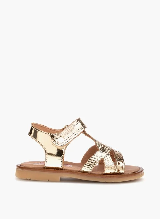 بابلوسكي صنادل بنات بشريط وإغلاق لاصق