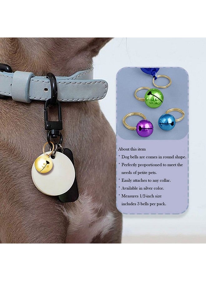 Pet Bells For Dog Cat Collar Charm Pet Pendant Accessories Stainless Steel, 3 Pcs Anti-Lost Training Bells For Collars, Suitable For Pet Pendant Accessories,1/2-Inch, Color As Vary - Image 2