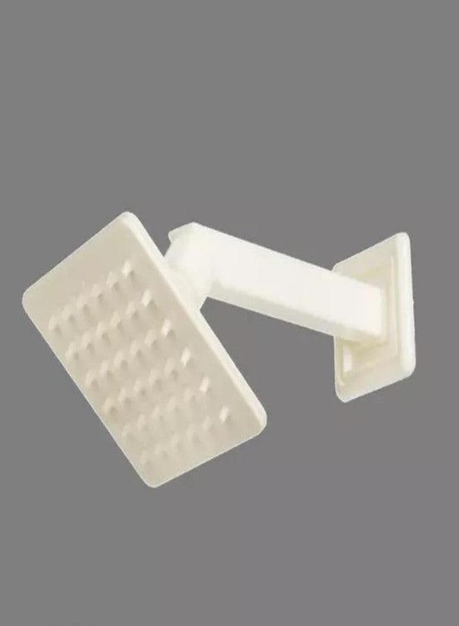Cossimo دش COSSIMO أبيض من مادة PVC مقاس 4x4 بوصة مع ذراع دش من مادة PVC مقاس 7 بوصات (مجموعة من قطعة واحدة) - Image 1