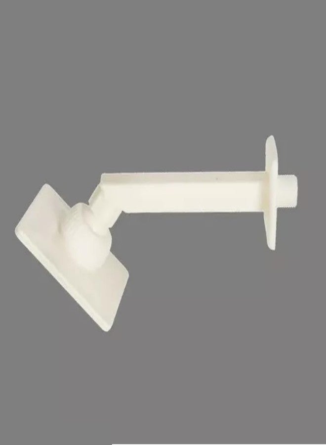 Cossimo دش COSSIMO أبيض من مادة PVC مقاس 4x4 بوصة مع ذراع دش من مادة PVC مقاس 7 بوصات (مجموعة من قطعة واحدة) - Image 3