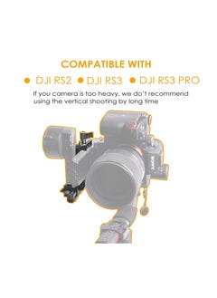 Excefore حامل كاميرا عمودي RS3، حل قوي لتركيب الصور متوافق مع DJI RS 2/RS 3/RS3 PRO لـ IG YouTube Shorts Tiktok Video التصوير العمودي الممتد  - Image 2