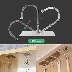 Wishbone Hook Hanger TRANSPERANT Transparent Bathrobe Hangers SelfAdhesive Wall Hooks Maximum 20 kg Large Strong Seamless Hooks for Bathroom Kitchen Living Room10PCS - Image 5