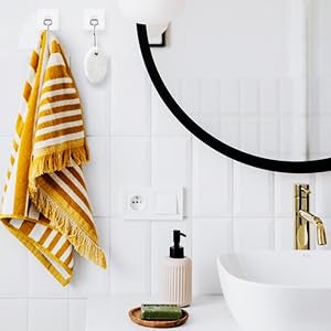 Wishbone Hook Hanger TRANSPERANT Transparent Bathrobe Hangers SelfAdhesive Wall Hooks Maximum 20 kg Large Strong Seamless Hooks for Bathroom Kitchen Living Room10PCS - Image 4