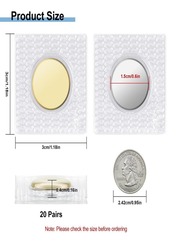 إيكيت مجموعة EEEKit، 20 زوجًا من المغناطيسات القابلة للخياطة، قفل مغناطيسي مخفي، قفل مغناطيسي غير مرئي من مادة البولي فينيل كلوريد للأقمشة الرقيقة، بطانة الحقيبة، غطاء الجيب، بطانة الملابس، الخياطة اليدوية - Image 2