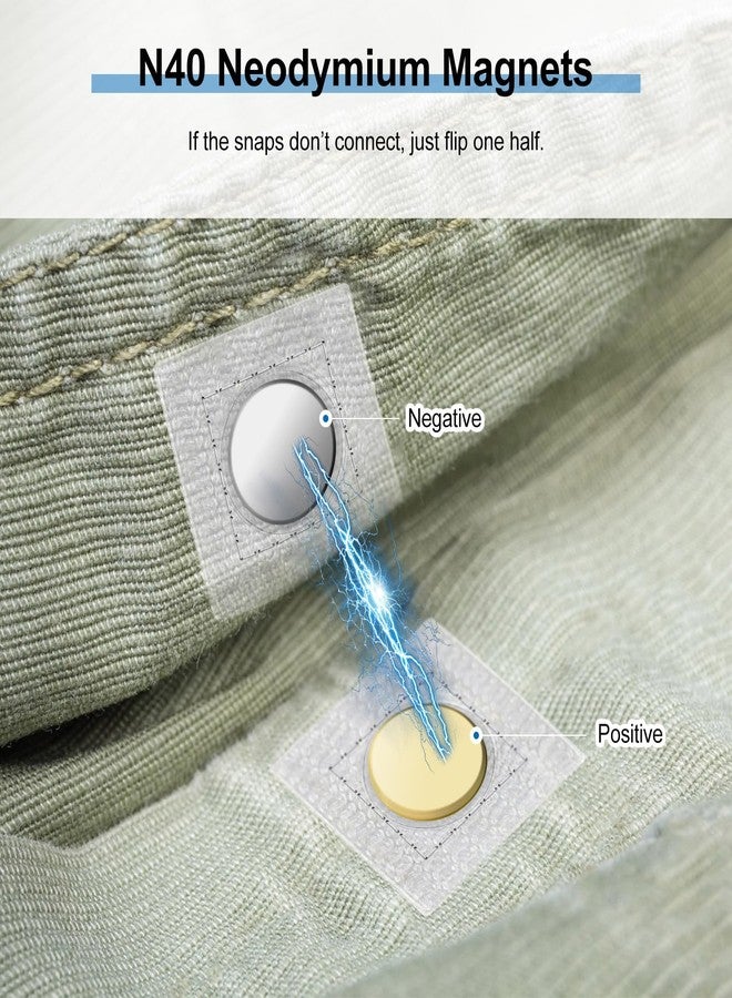 إيكيت مجموعة EEEKit، 20 زوجًا من المغناطيسات القابلة للخياطة، قفل مغناطيسي مخفي، قفل مغناطيسي غير مرئي من مادة البولي فينيل كلوريد للأقمشة الرقيقة، بطانة الحقيبة، غطاء الجيب، بطانة الملابس، الخياطة اليدوية - Image 4