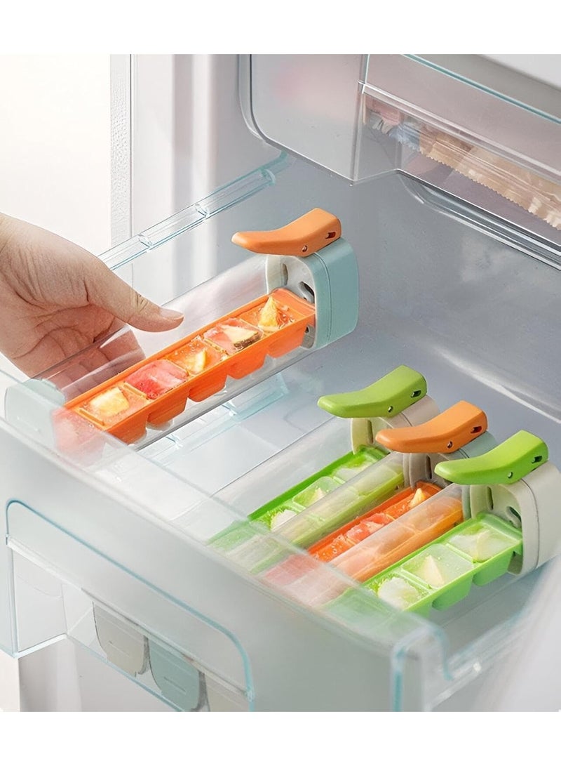 Silicone Freezer Ice Tray – Easy-Release, Touch-Free Ice Cube Mold – Assorted Colors - Image 4