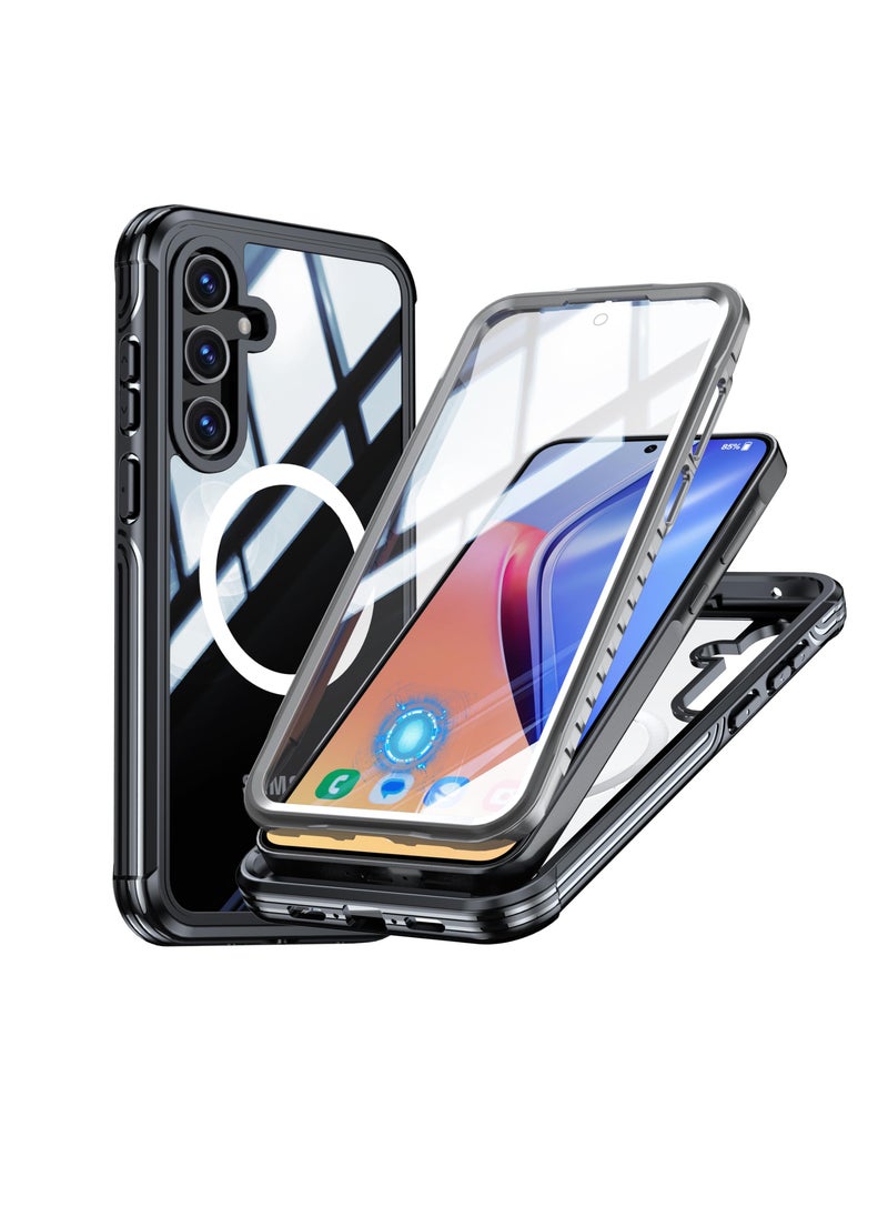 Aookay Magnetic Phone Case for Samsung A55 5G, Built-in Glass Screen, 360 Degree Full Body Shockproof Protection, Solid Bumper Shell for Samsung Galaxy A55 5G  - Image 1