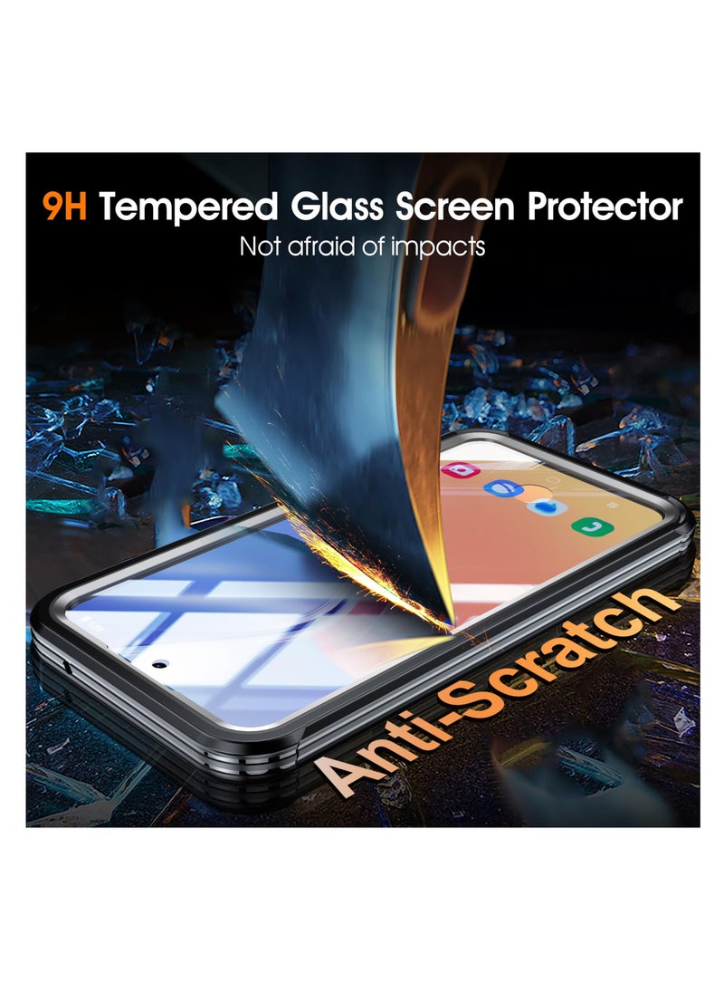 Aookay Magnetic Phone Case for Samsung A55 5G, Built-in Glass Screen, 360 Degree Full Body Shockproof Protection, Solid Bumper Shell for Samsung Galaxy A55 5G  - Image 3