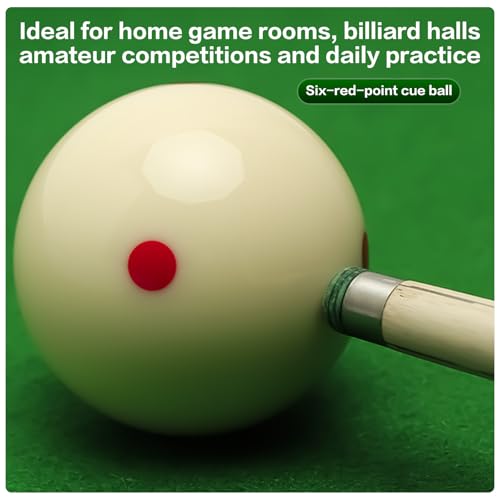 VIBRANTIA Pro-Cue Ball 2-1/4" - Professional Training Pool Billiard Ball, White Cue Ball with 6 Red Dots,High-Impact Resin, Tournament Standard - Image 5