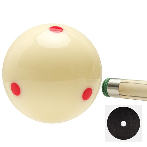 VIBRANTIA Pro-Cue Ball 2-1/4" - Professional Training Pool Billiard Ball, White Cue Ball with 6 Red Dots,High-Impact Resin, Tournament Standard - Image 1