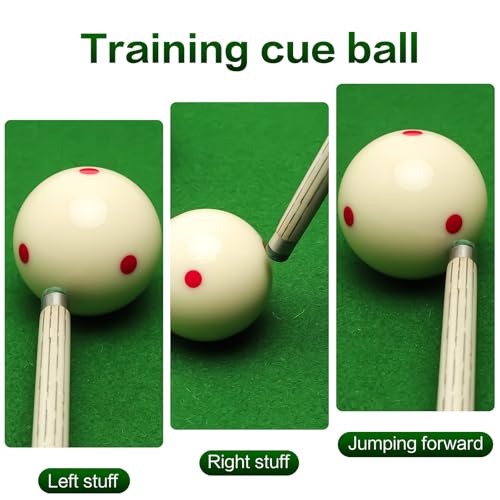 VIBRANTIA Pro-Cue Ball 2-1/4" - Professional Training Pool Billiard Ball, White Cue Ball with 6 Red Dots,High-Impact Resin, Tournament Standard - Image 2
