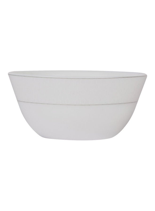 Royalford Velvett Collection 100mm Stella White Salad Bowl Premium-Quality Opalware Light-Weight and Food-Grade Bowl with Elegant Hexagonal Design White 100mm - Image 3