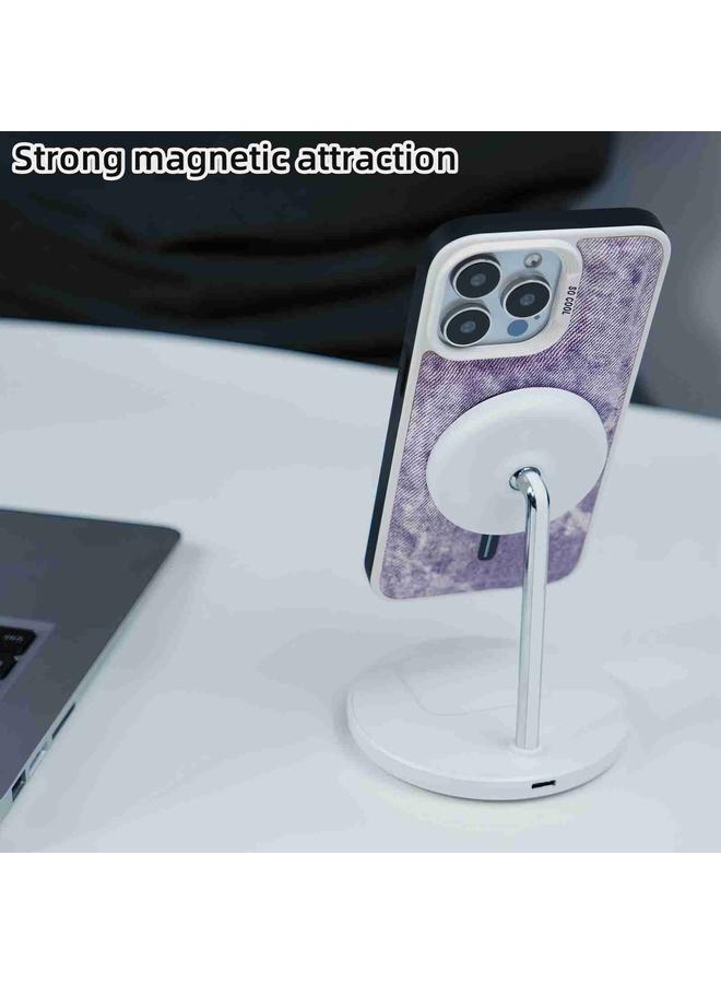اس-توب جراب هاتف مغناطيسي من MagSafe بلون جينز متباين لهاتف iPhone 15 Plus - Image 4